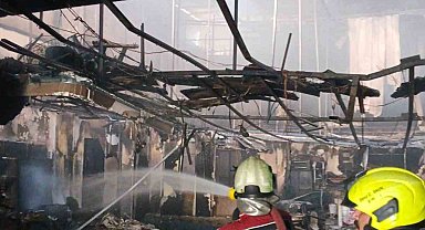 Germencik'te iş yeri yangını