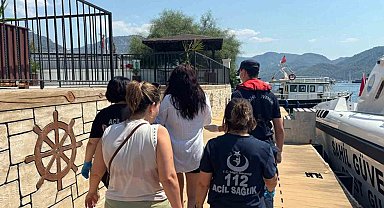 Gezi teknesinde yaralanan vatandaş için tıbbi tahliye
