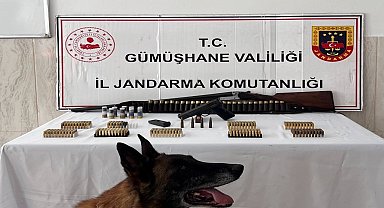 Gümüşhane'de ruhsatsız silah ve çok sayıda mühimmat ele geçirildi