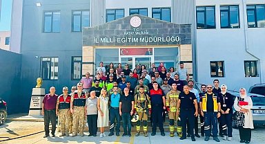 Hatay İl Milli Eğitim Müdürlüğü'nde yangın eğitimi ve tatbikat düzenlendi