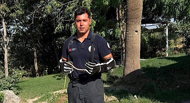Hatay'da yerleşim alanlarına giren yılanları itfaiye yakaladı