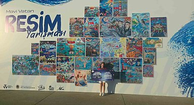 Hataylı minik ressam TEKNOFEST Mavi Vatan'da elde ettiği başarıyla gururlandırdı
