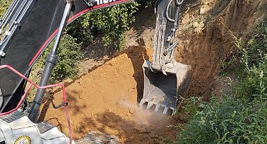 Heyelan bölgesinde çalışmalar sürüyor