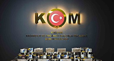 İş yerinde 15 bin 80 adet doldurulmuş makaron ele geçirildi