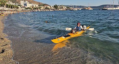 İstanbul'dan 83 gün önce kanoyla yolculuğa çıkmıştı, Bodrum'a ulaştı
