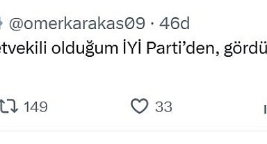 İYİ Parti Aydın Milletvekili Karakaş partisinden istifa etti