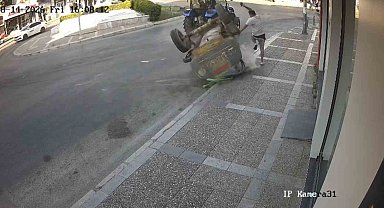 İzmir'de traktörden fırlayan tanker yayayı eziyordu