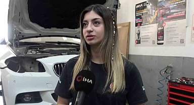 Kadınların da yapabileceğini gösterdi: 19 yaşındaki genç kız tamirhanede ter döküyor