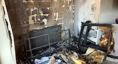 Karabük'te apartman dairesinde yangın