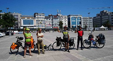 Karadeniz'i bisikletle keşfettiler, Türk misafirperverliğine hayran kaldılar