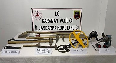 Karaman'da tarihi eser ve uyuşturucu ele geçirildi: Aranan 7 kişi tutuklandı