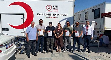 Karapınar'da kan bağışçılarına madalya