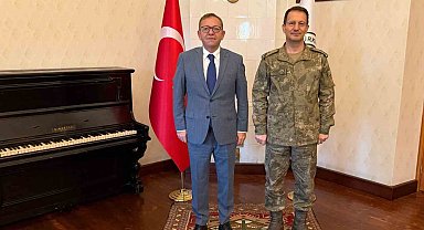 Kars 14. Mekanize Piyade Tugay Komutanlığına atanan Tuğgeneral Çelik'ten Vali Polat'a ziyaret