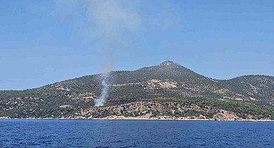 Kaş'ta makilik alanda çıkan yangın söndürüldü