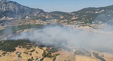 Kaş'ta ormanlık alanda yangın