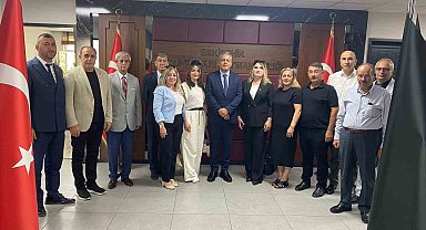 Kaymakam Şahin'e muhtarlardan hayırlı olsun ziyareti