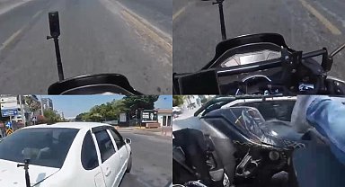 Kaza anları kamerada:Araçlarla çarpışan motosiklet ve elektrikli bisiklet sürücüleri yaralandı