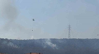 Kazdağları eteklerindeki yangın Zeytinli Mahallesine doğru ilerliyor