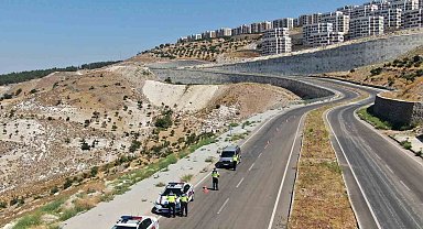 Kilis'te drone destekli trafik denetimi