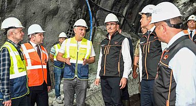 Kırık Tüneli kazı ve destek çalışmaları yüzde 90, nihai beton çalışmaları ise yüzde 78 oranında tamamlandı