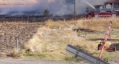 Kırklareli'nde spiral makinesinden çıkan kıvılcımlar yangın çıkardı