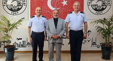 Komutanlardan Başkan Yalçın'a veda ziyareti