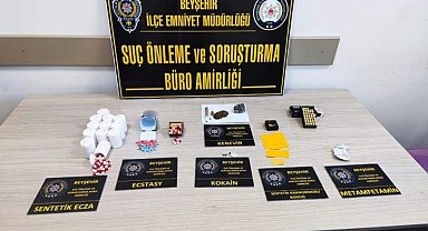 Konya'da eve düzenlenen operasyonda uyuşturucu ve mermi çıktı
