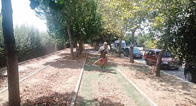 Köşk'te park ve yeşil alanlarda bakım çalışmaları sürüyor