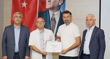 Kütahya Şehir Hastanesi'nden Tıbbi Sekreter İshak Orman'a teşekkür belgesi