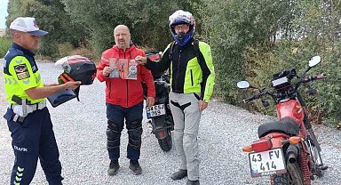 Kütahya'da motosiklet ve motorlu bisiklet sürücülerine yönelik özel denetim
