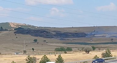 Kütahya'da otluk alanda çıkan yangın bekçi kulübesine sıçradı