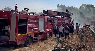 Kütahya'da yangında 400 balya saman kül oldu