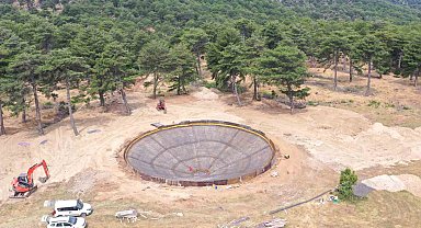 Madra Dağları'na yeni helikopter yangın havuzu kazandırıldı