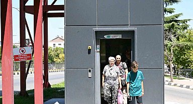 Manisa Büyükşehir'den Kuşlubahçe'deki üst geçide asansör kolaylığı
