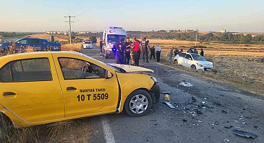 Manyas'ta trafik kazası: 6 yaralı