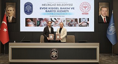 Melikgazi Belediyesi'nde evde kişisel bakım hizmeti protokolü imzalandı
