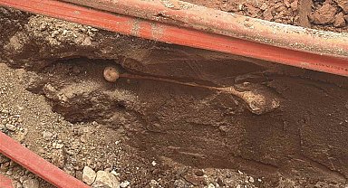 Menteşe'de altyapı çalışmaları sırasında mezar kalıntılarına rastlandı