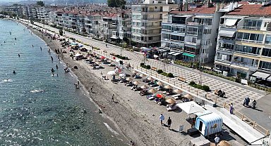 Mudanya'da plajlar ful çekiyor