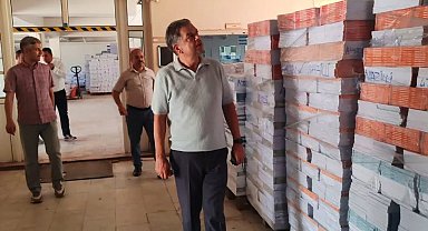 Nazilli'de ders kitabı dağıtımı öncesi hazırlıklar denetlendi