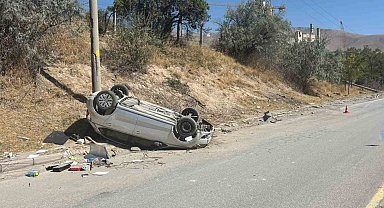 Niğde'de otomobil takla attı, sürücü yaralandı