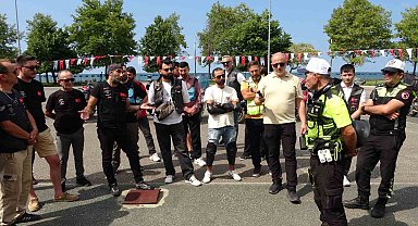 Ordu'da motosiklet sürücülerine güvenli sürüş eğitimi