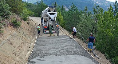 Ordu'nun kırsalına beton yol konforu