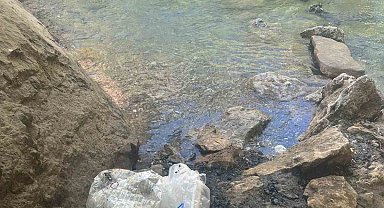 Piknik alanına bırakılan çöpler vatandaşın tepkisine yol açtı