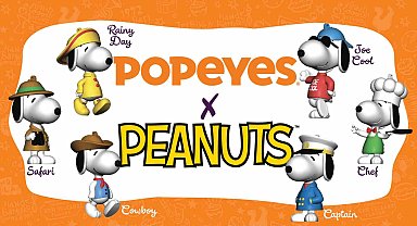 Popeyes, Snoopy'yi altı farklı karakteriyle çocuk menüsüne taşıdı
