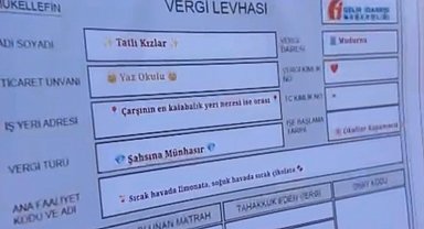 "Şikayet var" diyen zabıtaya el yapımı "vergi levhası"