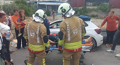 Samandağ'da trafik kazası:1 yaralı