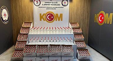 Samsun'da 1 ton 160 litre kaçak etil alkol ele geçirildi