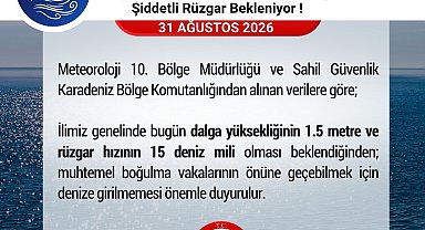 Samsun'da vatandaşlara 'denize girilmemesi' uyarısı