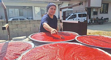 Sarıgöl'de kışlık salça hazırlıkları başladı