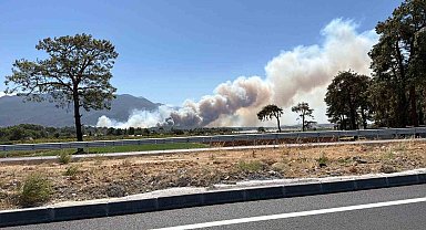 Seydikemer'de başlayan yangın Antalya Kaş sınırlarına sıçradı